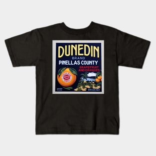 Dunedin Florida fruit label Kids T-Shirt
